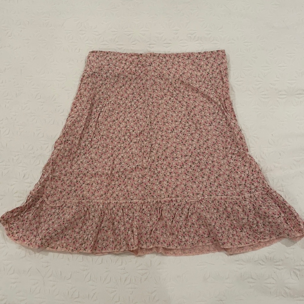 Pink Floral Brandy Melville Skirt